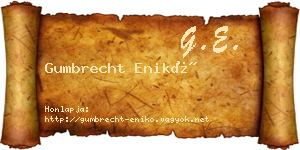 Gumbrecht Enikő névjegykártya